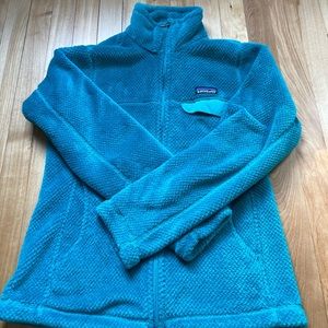 Size small teal Patagonia full zip fleece